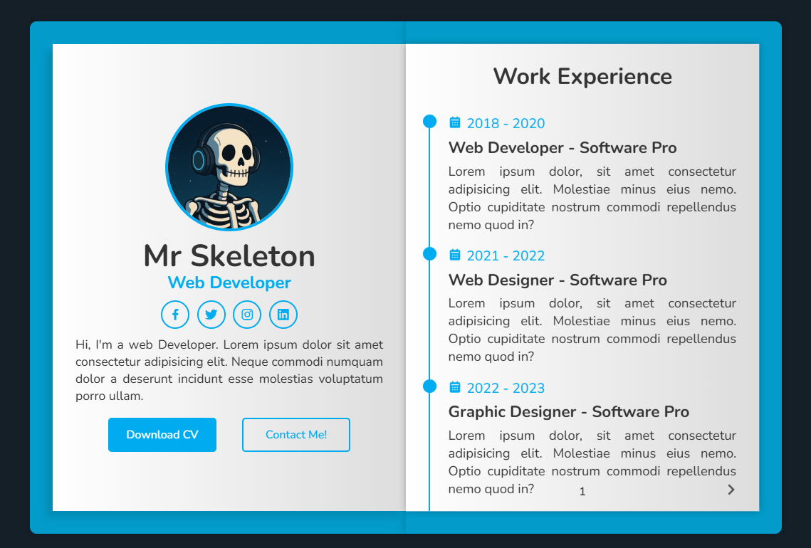 Book portfolio website